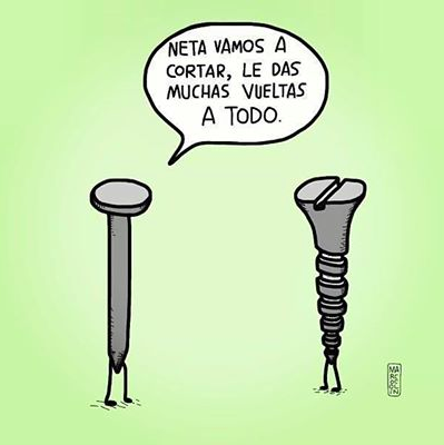 Humor Mundial, relaciones entre Tornillos